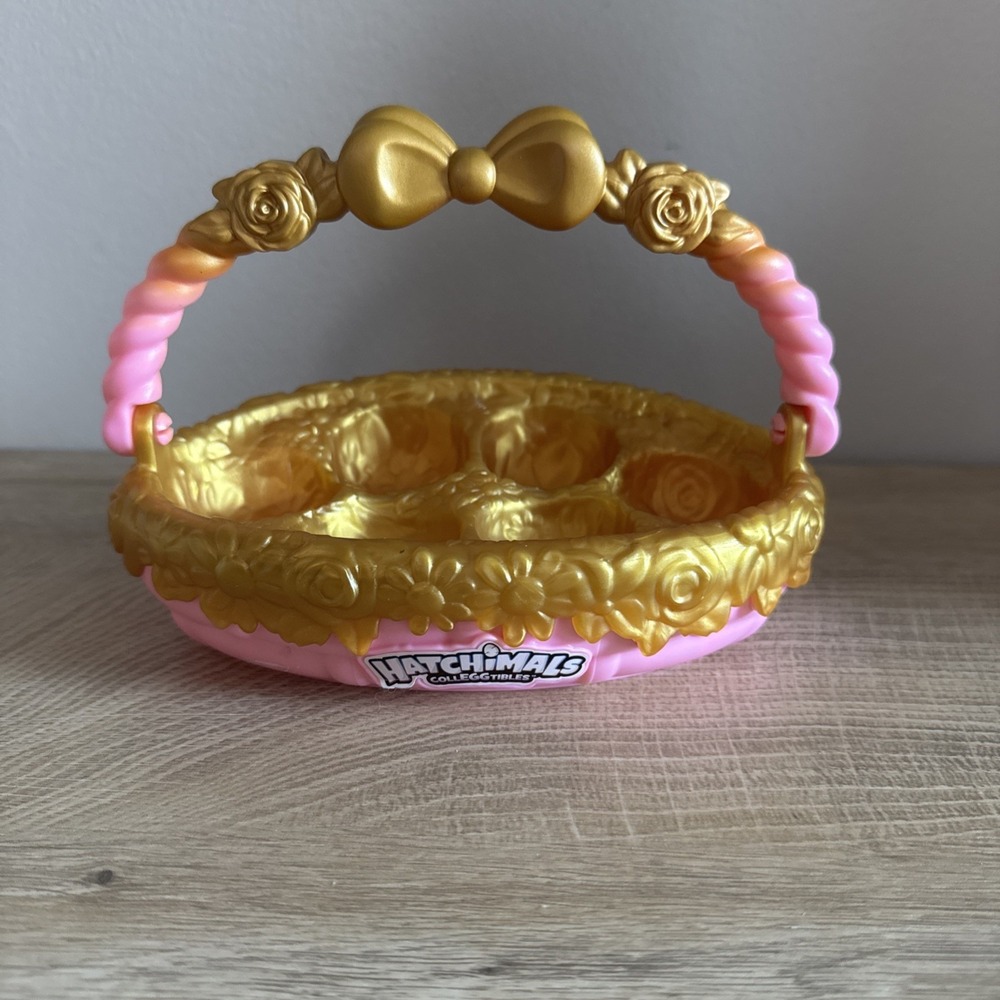 Hatchimals CollEGGtibles Family Spring Basket Pink Gold Basket‎ Only